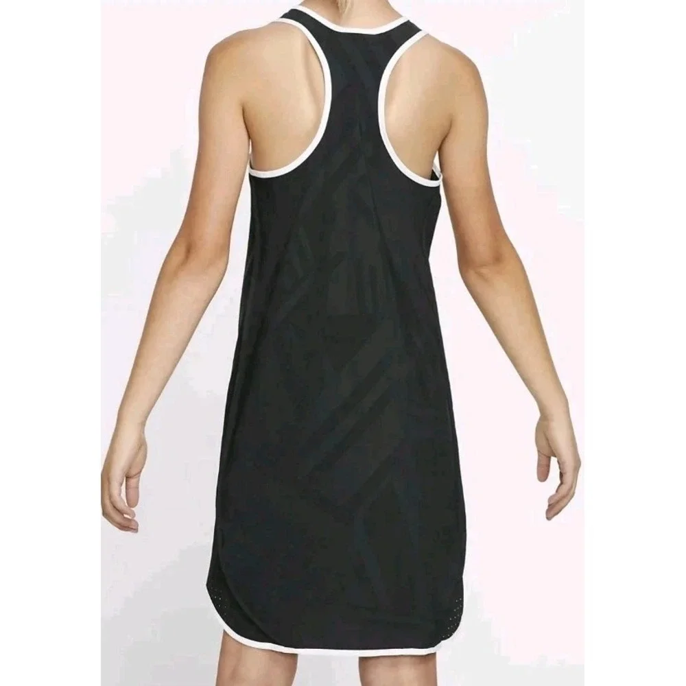 NIKE SPORTSWEAR‎ TEMPO LIGHTWEIGHT WOVEN DRESS Black Tank Girls Sz S Tennis NEW